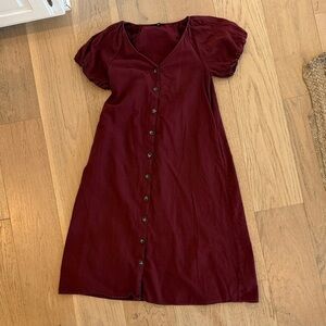 Madewell burgundy dress
